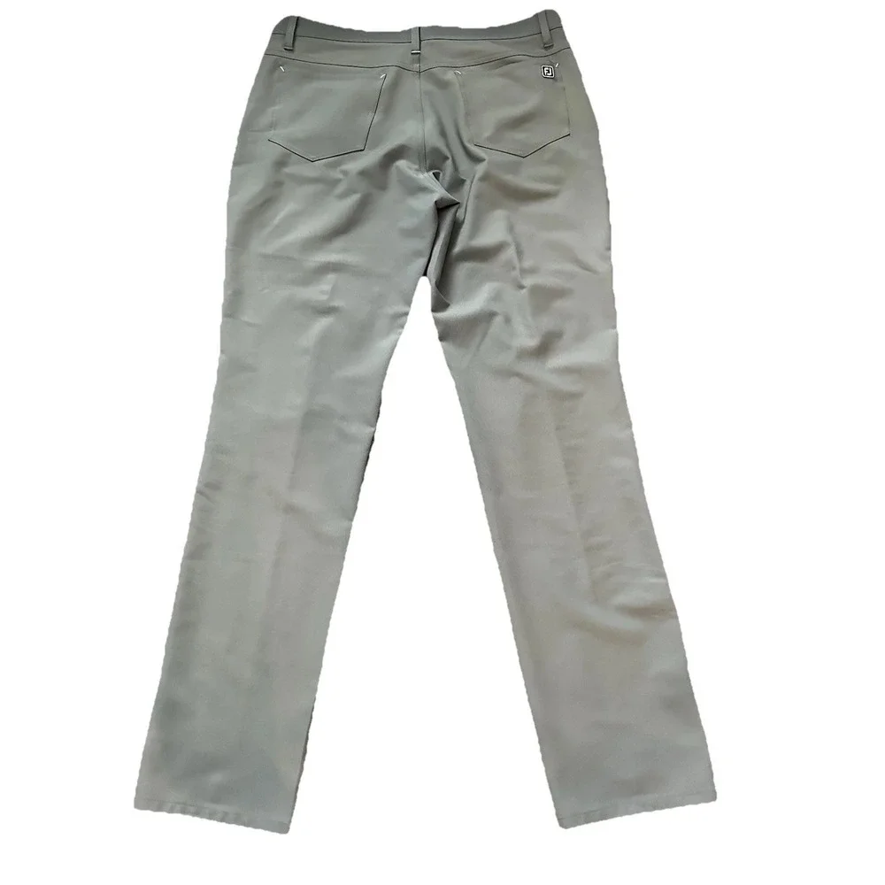 FootJoy FJ Men's Golf Athletic Fit 35x34 Gray Performance Moisture Wicking Pants